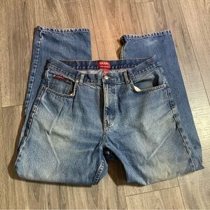 Chaps Relaxed Fit Men's Boot Cut Jeans in Classic Blue 34x30